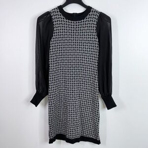 Mixt by Heidi Wiesel sweater dress with sheer sleeves size small